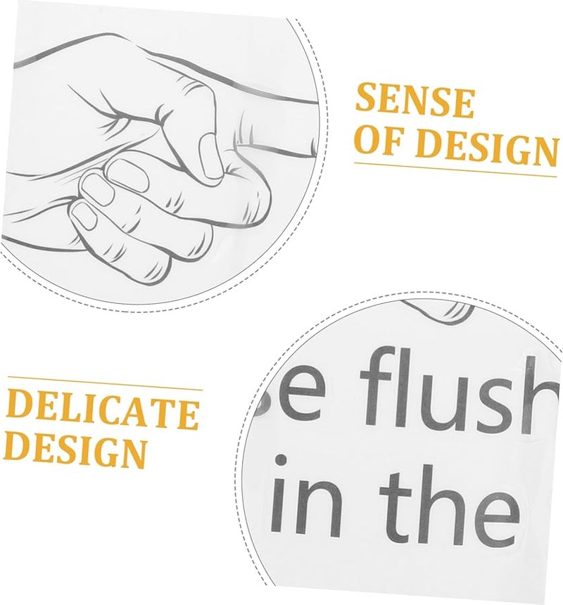 Removable Bathroom Toilet Seat Cover Decal Wall Sticker Sign - Image 3